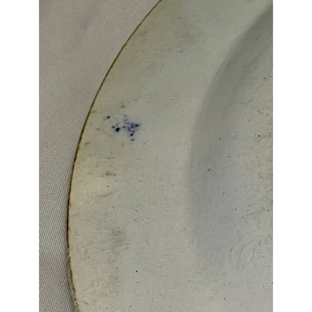 Lovely Antique Wedgwood 'Landscape' Blue Rose Border' Plate C 1889+